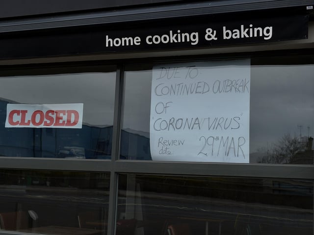 Café in Bridgend, County Donegal temporarily closed.  DER1320GS - 010