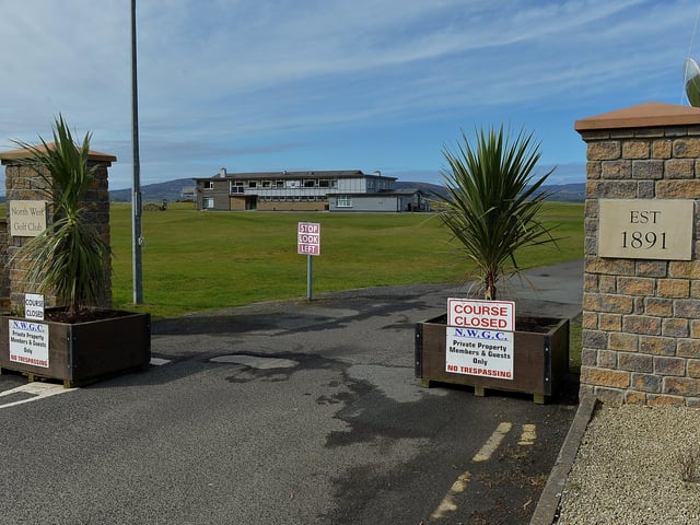 The North West Golf Club at Lisfannon is closed due to COVID – 19 restrictions.  DER1320GS - 005