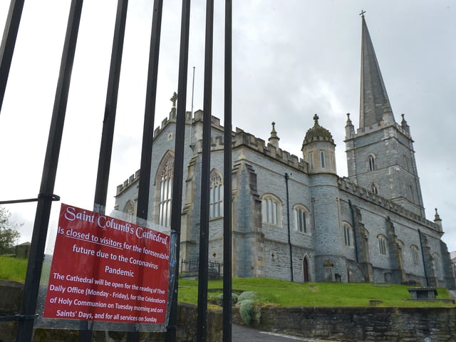 St Columb’s Cathedral has closed. DER1220GS - 019