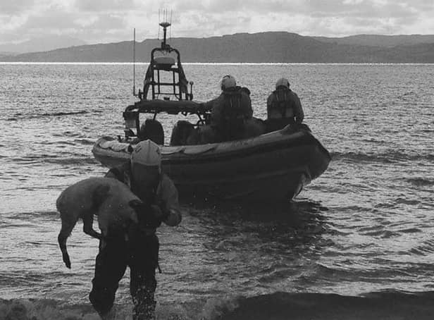 The sheep was rescued at Leenan Head. Photo: Lough Swilly RNLI