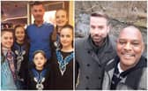 Left: Glenn pictured with some of his pupils from his school of dancing, Druid Academy.  Right: Glenn and his husband Alex.