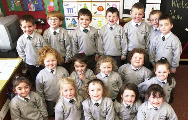 The Primary 1 class at Glendermott Primary School.