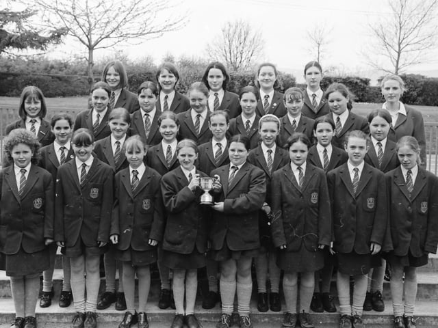Thornhill College pupils who won the Irish Choral Verse competition. Included is Mrs. Bronagh O’Hare, teacher.