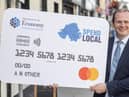 Gordon Lyons launching the Spend Local scheme.