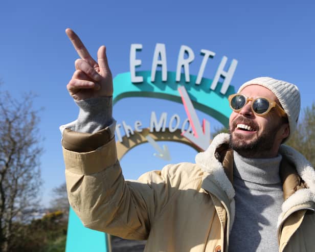 Author and artist Oliver Jeffers at Planet Earth ahead of the launch of 'Our Place in Space' this Friday [April 22). Photo: Lorcan Doherty