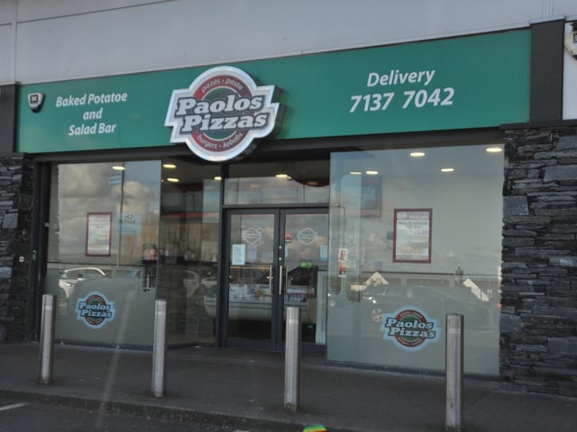 Paolos Pizza at Hatmore, Waterloo Street, Foyleside Shopping Centre and Whitehouse.