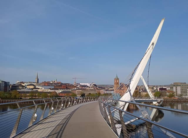 The Peace Bridge in Derry.