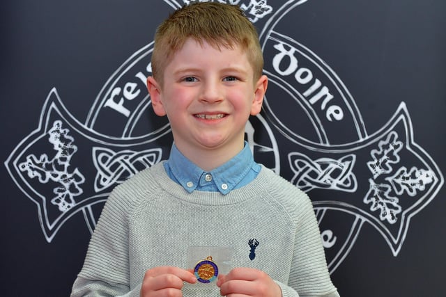 Brody Donaghy achieved First place in the Age 8 Studied Prose at the Féis Dhoíre Cholmcílle, held in Millennium Forum. DER2216GS  042