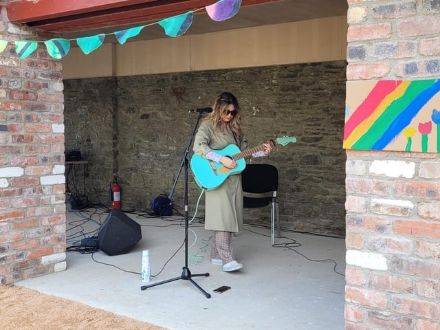 Reevah singing at the festival.