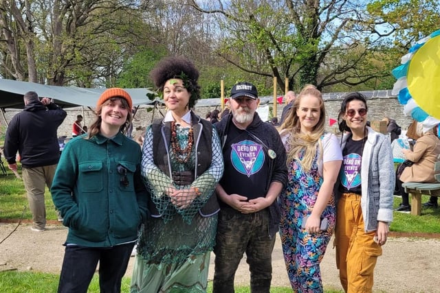Dead on Events who organised the North West Eco Fest. From left, Eimear Willis, Abby Oliveira, Michael Harkness, Sarah Nugent and Claudia Arbelaez.