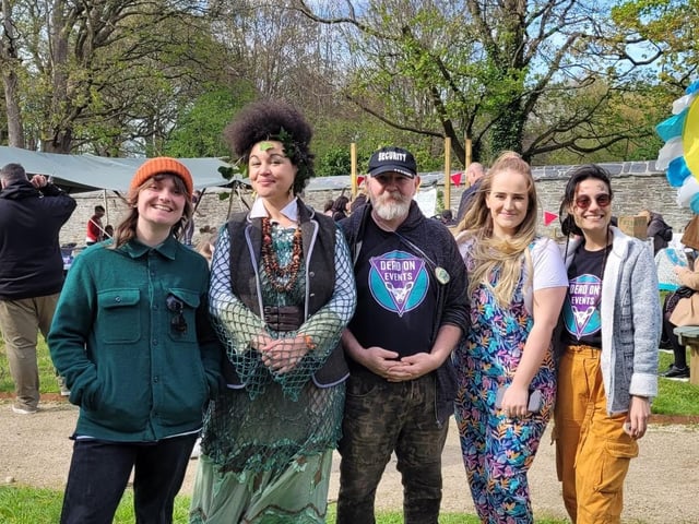 Dead on Events who organised the North West Eco Fest. From left, Eimear Willis, Abby Oliveira, Michael Harkness, Sarah Nugent and Claudia Arbelaez.