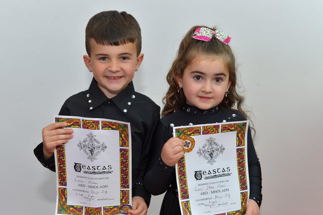 Leon Fisher was placed fourth in Easy reel and his sister Laci-Mae achieved first place in Easy Reel at the Feis Doire Colmcille, held in Millennium Forum. DER2216GS  106
