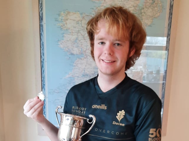 Ultán-Rua Ó Ceallaigh, St Brigid’s College, Derry, who won the An Teanga