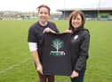 Mary Doherty, Project Coordinator, Lifeline (Inishowen), and Kathy Taaffe, Finn Harps Secretary with