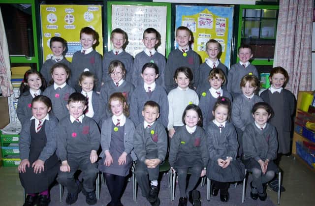 December 2000... The Primary 3 class at Holy Family Primary School, Ballymagroarty.