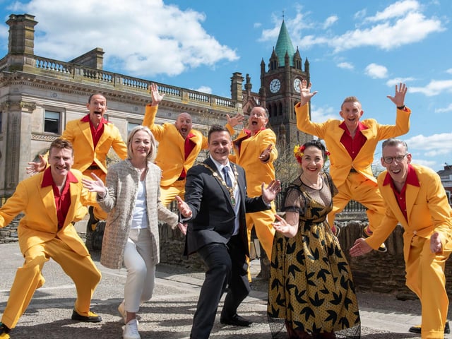 The Mayor, Graham Warke, launches the jazz festival with the Jive Aces. The festival started on Thursday, April 28 until Monday, May 2. More information at cityofderryjazzfestival.com
