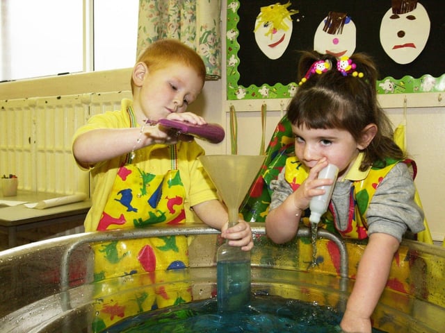 Aaron Quigley and Cora Deery having a splashing time. (20/10/SA17D)