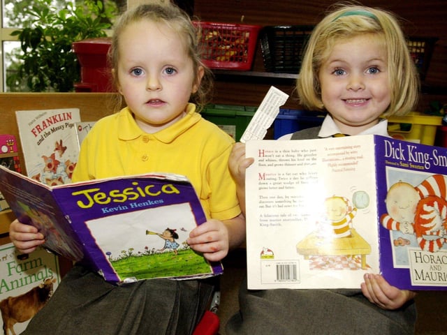 Nicole Moffat and Eimear Campbell reading quietly. (20/10/SA12D)
