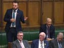 Colum Eastwood addressing the House of Commons on Wednesday.
