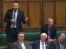 Colum Eastwood addressing the House of Commons on Wednesday.