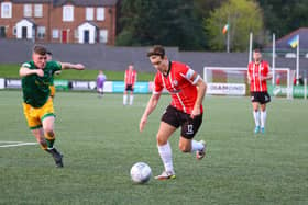 Derry City striker Matty Smith, pictured in action against UCD last weekend, returns to his former stomping ground in Inchicore on Friday night. Photograph by Kevin Moore.