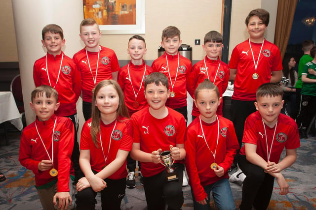 Newell Academy U9s pictured at Thursday night's D&D Youth awards in the City Hotel. Picture by Jim McCafferty