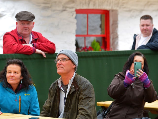 Fans gather at the Craft Village, for the Dougie Breslin performance, during the Derry Jazz Festival weekend. Photo: George Sweeney.  DER2217GS – 124