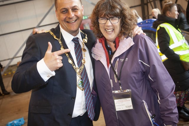 Mayor Warke with Angela Thompson, Chair, Foyle Down Syndrome Trust on Saturday.