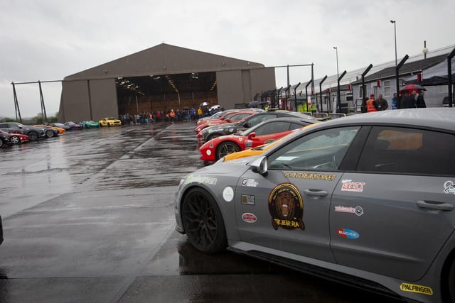 Car enthusiasts not put off by the damp weather at Saturdayâ€TMs Bear Run 74 VIP event at City of Derry Airport.