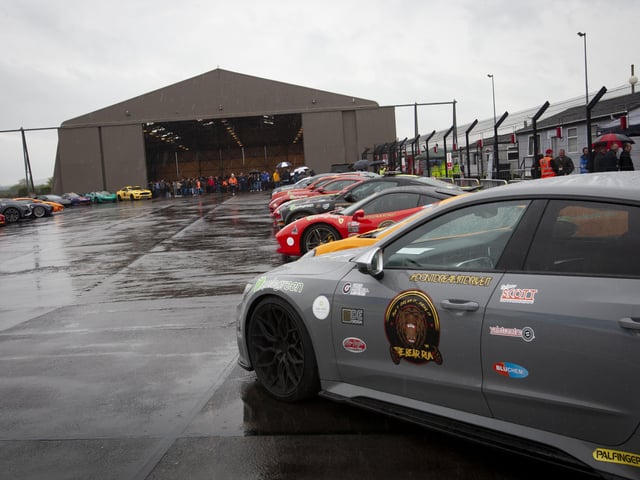 Car enthusiasts not put off by the damp weather at Saturdayâ€TMs Bear Run 74 VIP event at City of Derry Airport.