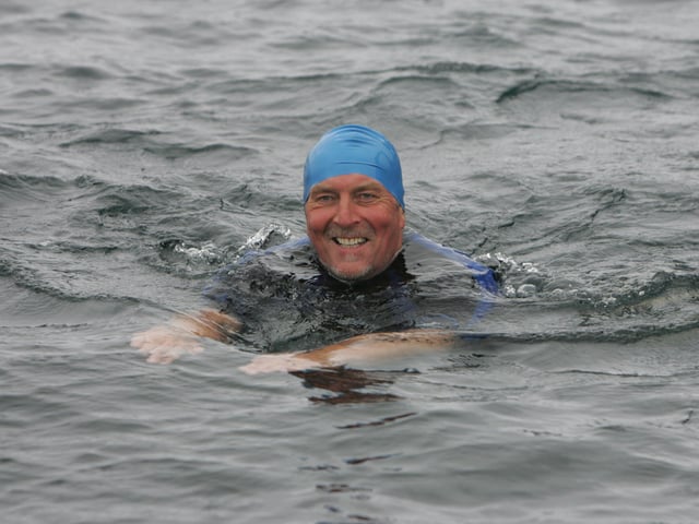 Aidan McKinney sets off with a smile. (1808C05)