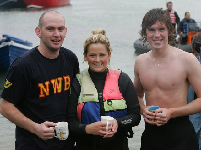 Time for a warm cuppa following the charity swim.