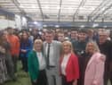 Pádraig Delargy and Ciara Ferguson with colleagues in Magherafelt