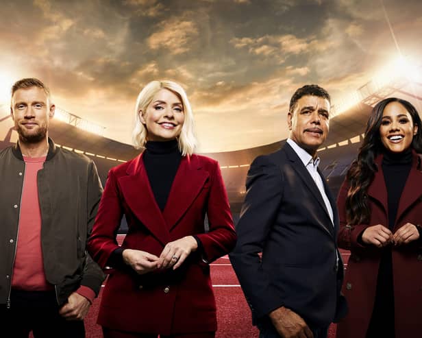 Freddie Flintoff, Holly Willoughby, Chris Kamara  and Alex Scott