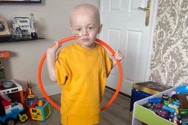 Two year old Jake Harkin was diagnosed with Leukemia last year.