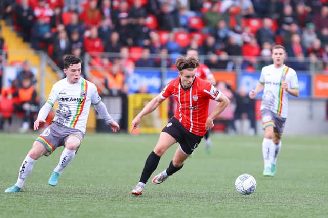 Derry City's Matty Smith in control against Bohemians at Brandywell. Photo by Kevin Moore.