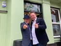 Jet-setting jazz fans Daniel Grant and Phill Wright enjoying Derry.