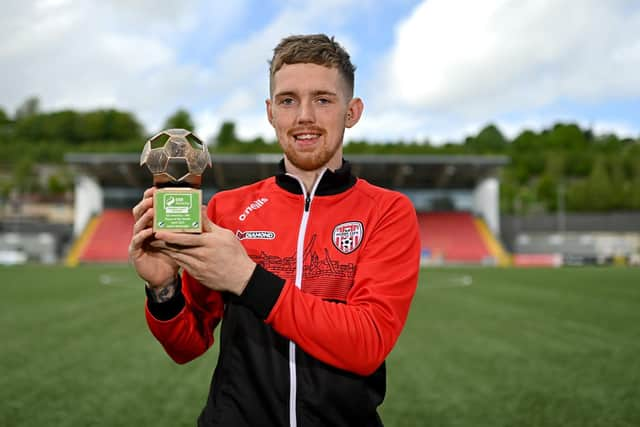 Derry City's Jamie McGonigle has been named SSE Airtricity/SWI Player of the Month for April