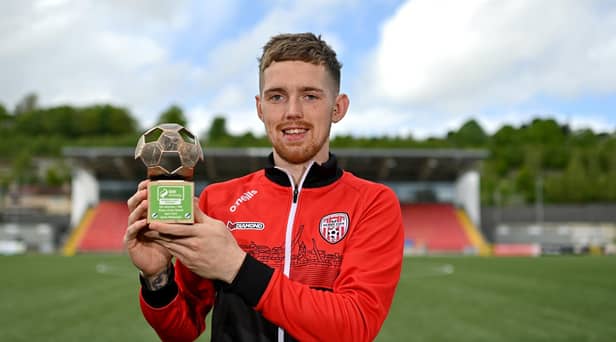 Derry City's Jamie McGonigle has been named SSE Airtricity/SWI Player of the Month for April