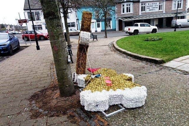 A gingerbread man in Castlederg was vandalised.