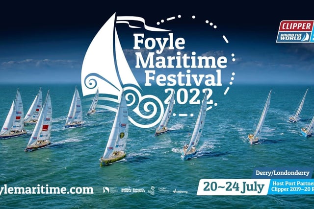 Foyle Maritime Festival. July 20-24 2022. Get ready for summer 2022, when the most highly anticipated maritime event in the North West of Ireland will return.
After the suspension of The Clipper 2019-20 Race last year in the midst of the Coronavirus pandemic, and plans for the city to act as a Host Port Partner for the fifth time were put on hold, we are now delighted to inform you that our internationally acclaimed Foyle Maritime Festival will return to the city in July 2022 alongside the return of the Clipper Round the World Yacht Race fleet.
The Foyle Maritime Festival theme for 2022 is 'What Lies Beneath' focusing on the natural beauty of our oceans, rivers and lakes, and the onus on all of us to protect and preserve marine life. Take the Pledge will be the message, with a dedicated campaign within the festival encouraging local people to sign up to being more eco-friendly.
Highlights of this year's event include the Legenderry Street Food Festival, live music events, on street animation, marine themed in