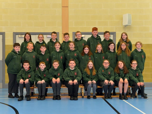 Mr McGinty's P7 class at Eglinton Primary School. DER22019GS - 001