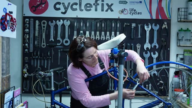 Monica Downey at Life Cycles workshop.