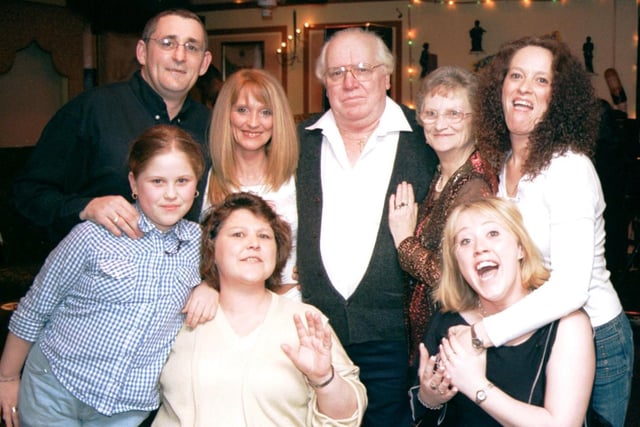 Laura Boyce, front right, with family members at her 21st birthday party.