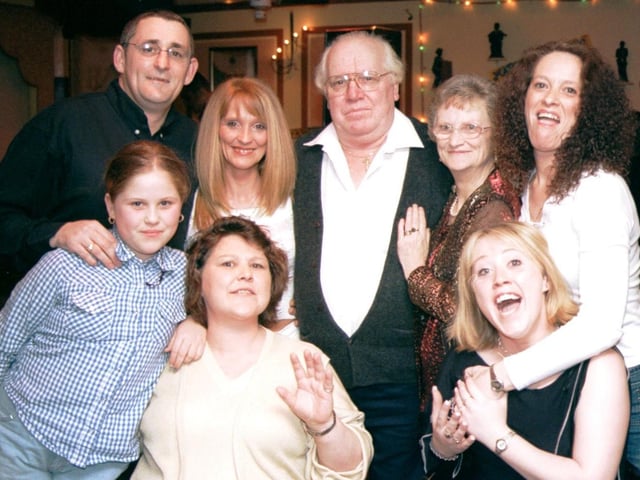 Laura Boyce, front right, with family members at her 21st birthday party.