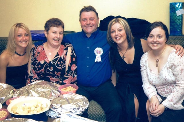 Maurice Donnelly enjoying his 50th birthday party with Margaret, Karen, Laura and Amanda. 281102HG45