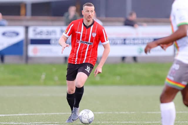Defender Shane McEleney is looking forward to this evening's game at Sligo Rovers. Picture by Kevin Moore/MCI