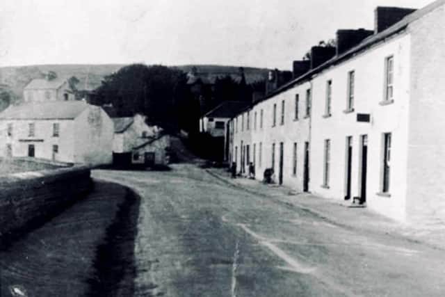 The quiet Inishowen village of Burnfoot photographed in the early 1920s.