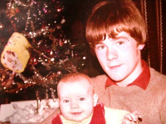 Paul Whitters (15) - pictured with his baby brother Aidan - died in April 1981 after being hit in the head with a plastic bullet fired by a member of the RUC.