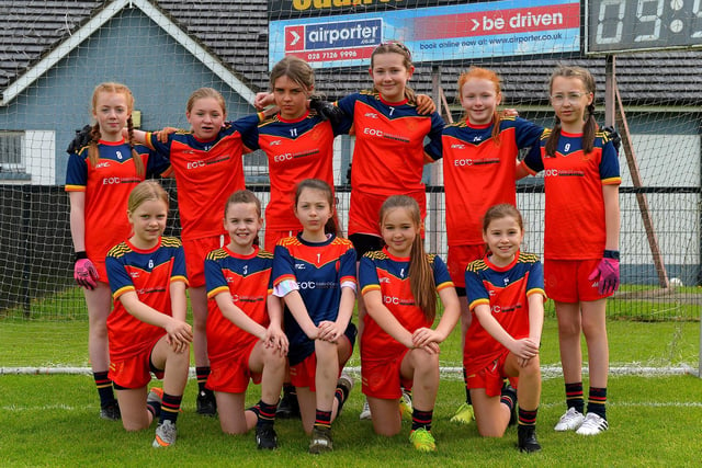 Steelstown PS took part in the recent Steelstown Primary Schools Girls Cup, at Páirc Brid. DER2220GS-036 Picture by George Sweeney.
